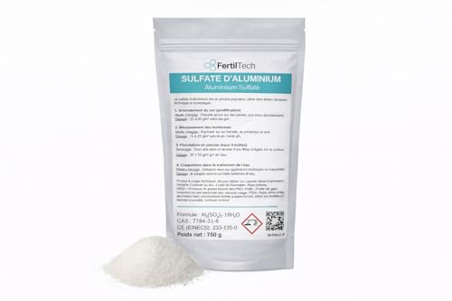 FertilTech Aluminiumsulfat, 750 g, vielseitige Behandlung für Boden, Hortensien...