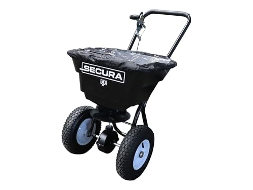 SECURA Streuwagen 29 L - Premium Streuwagen für Dünger, Saatgut & Salz -...