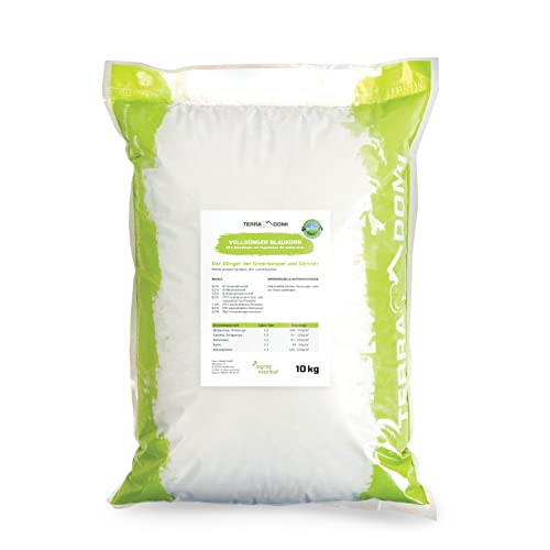 Terra Domi Volldünger Blaukorn Classic, für Ihren Rasen, 10 KG NPK (8-8-8),...