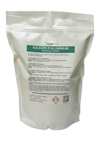 FertilTech Aluminiumsulfat, 1,5 kg, vielseitige Behandlung für Boden,...