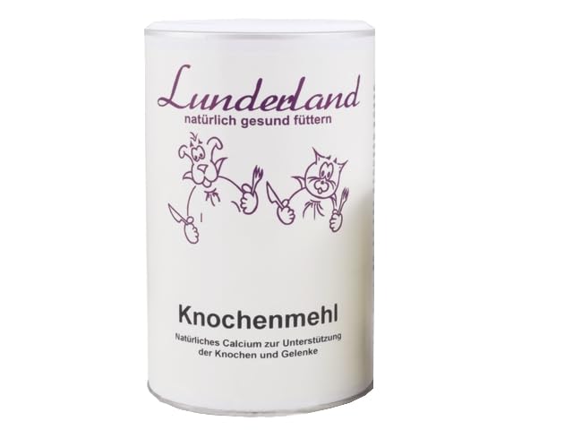 Lunderland Knochenmehl 350g Ergänzungsfuttermittel für Hunde und Katzen I...