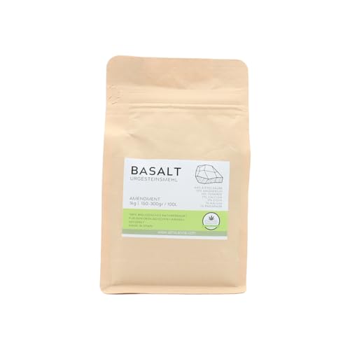 ALMICANNA: Basalt Urgesteinsmehl sehr fein gemahlen 1kg - Mineraldünger und...