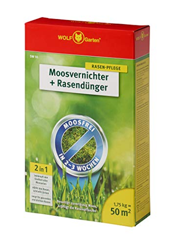 WOLF-Garten - Moosvernichter und Rasendünger - SW 50 - 1,75 kg für 50 m² -...