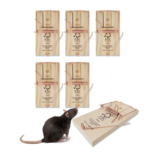 Protect Home Rattenfalle Classic, Klassische Schlagfallen aus Holz zur...