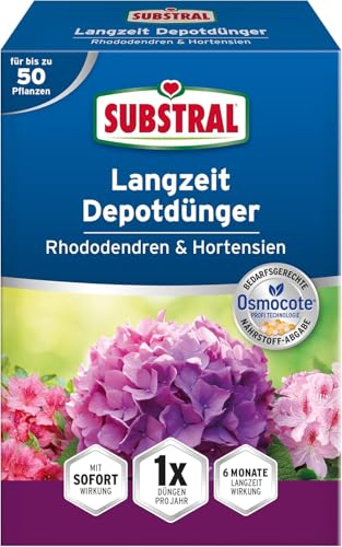 Substral Langzeit Depotdünger für Rhododendren & Hortensien, 750g, Himbeeren,...