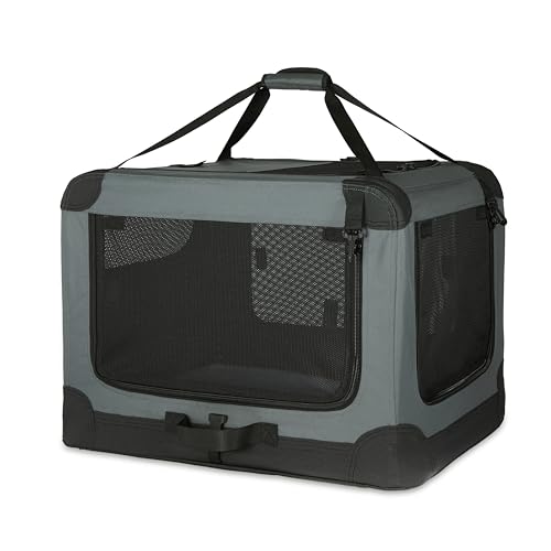 Amazon Basics Tragbarer, faltbarer Reisezwinger mit weichen Seiten und 4 Türen,...
