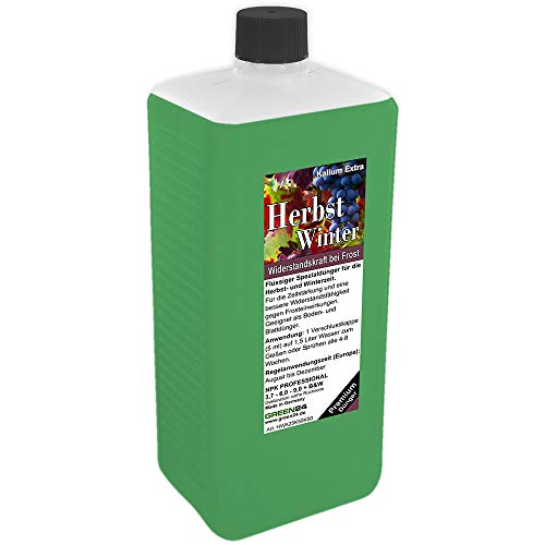 Herbst-Dünger und Winter-Dünger XL 1 Liter - Kaliumdünger flüssig NPK für...