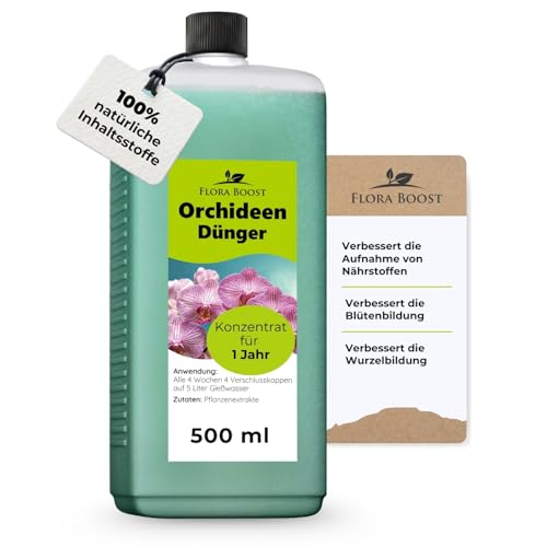 Konfitee Orchideen Dünger Flora Boost 500ml I Für bis zu 100L Gießwasser I...