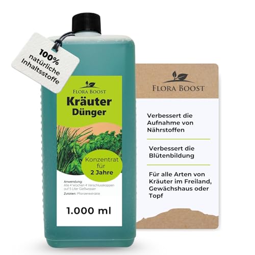 Konfitee Kräuter Dünger Flora Boost 1000ml I Für bis zu 200L Gießwasser I...