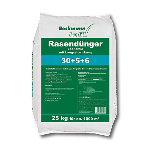 Beckmann Rasendünger Economic LZW 30+5+6 Langzeit Chloridarm Volldünger 25 kg...