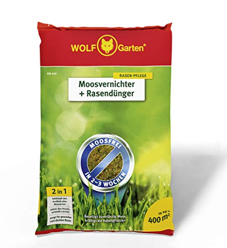 WOLF Garten WOLF-Garten - Moosvernichter und Rasendünger - SW 400 - 14 kg für...