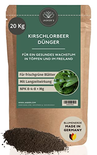 Kirschlorbeer-Dünger 20 Kg - 100 % Langzeit-Dünger für frischgrüne Blätter...