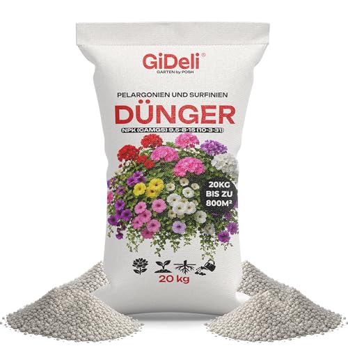 GiDeli Dünger für Pelargonien und Surfinien 20 kg - Pflanzendünger...