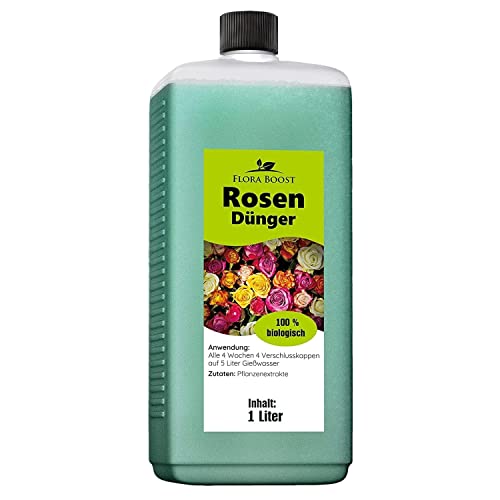 Konfitee Rosen Dünger Flora Boost 1000ml I Für bis zu 200L Gießwasser I...