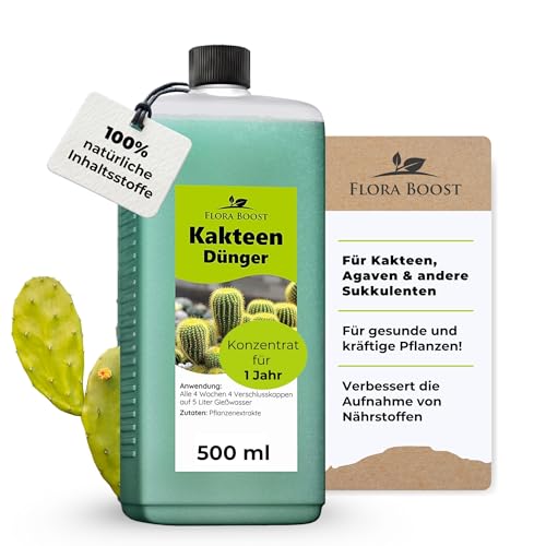 Konfitee Kakteen Dünger Flora Boost 500ml I Für bis zu 100L Gießwasser I Für...