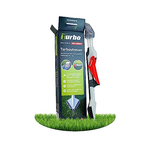 TURBOGRUEN Turbostreuer, Düngerstreuer zum Ausbringen von Dünger und Samen,...