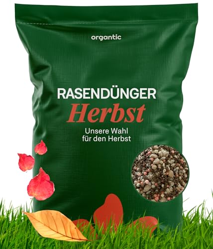 organtic Herbstrasendünger 5kg - Rasendünger mit Kalium für Herbst & Winter -...