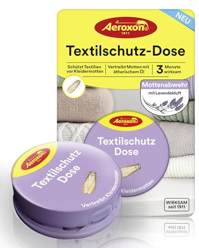 Aeroxon Textilschutzdose – 1x1 Mottenschutz für Kleiderschrank, 3 Monate...