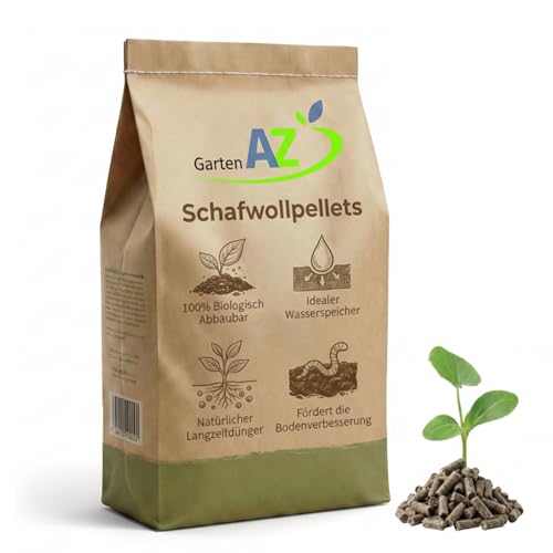 Schafwollpellets – Schafwolle als Langzeitdünger - 4kg - inkl. Dünge-Guide -...