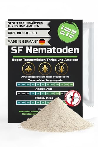 SF- Nematoden 3 mio (30 Pflanzen/6m²) gegen Trauermücken, Thrips, Weiße...