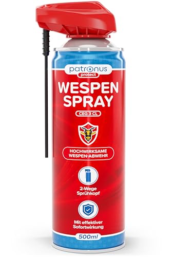 Patronus Wespen Spray CEG 3 CL 500ml - Wespenspray mit langem Sprührohr &...