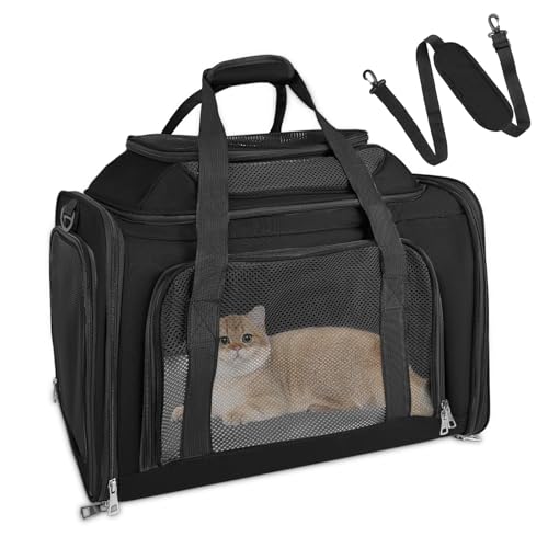 TOFFCAEA Transporttasche für Katze Hund, Hundetransportbox, Faltbare...