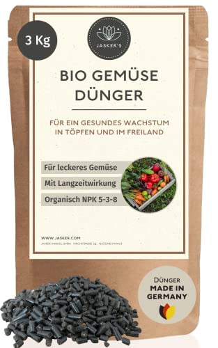 Bio Gemüsedünger Langzeit 3 Kg - 100% Organischer Gemüse Dünger mit Vinasse...