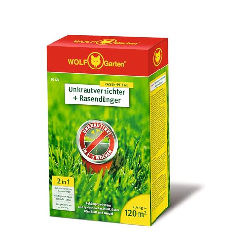 WOLF-Garten 2-in-1: Unkrautvernichter + Rasendünger SQ 120 (Rasendünger und...