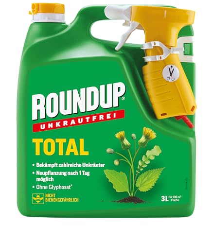 Roundup Unkrautfrei TOTAL, 3 Liter Sprühflasche, Unkrautvernichter, zur...