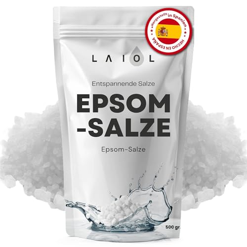 Epsom Salz 500 g – Reines Bittersalz mit Magnesium - Badesalz für Bad &...