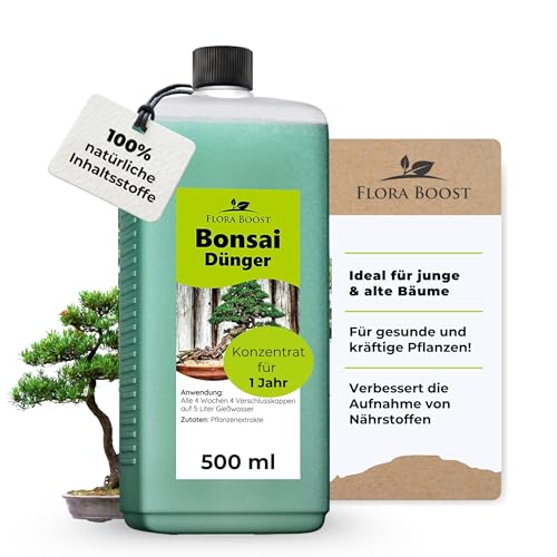 Konfitee Bonsai Dünger Flora Boost 500ml I Für bis zu 100L Gießwasser I Für...