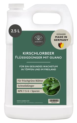 Kirschlorbeer Dünger flüssig 2.5 L - 100% Turbo Schnelldünger mit Guano -...
