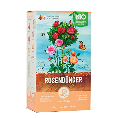 Plantura Bio Rosendünger mit 3 Monaten Langzeitwirkung, 1,5 kg, für prächtige...