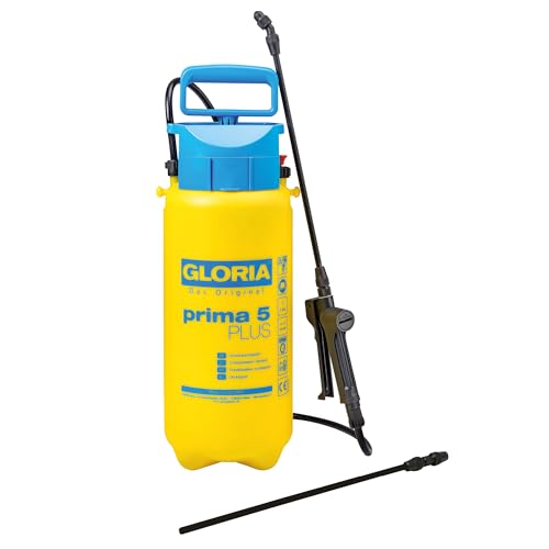 GLORIA Drucksprühgerät prima 5 Plus | Säurebeständiger Drucksprüher 5 Liter...