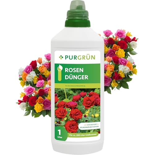 Purgrün® Rosendünger 1 Liter – Prächtige, farbenfrohe Blüten – Für...