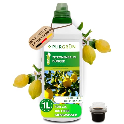 Purgrün® Bio-Zitronenbaum-Dünger 1 Liter – Steigert Ertrag, Aroma &...
