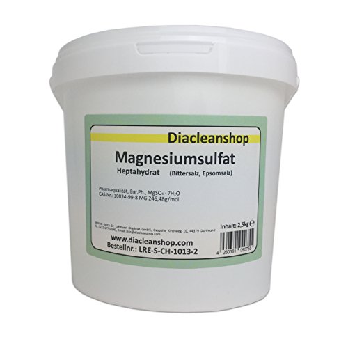 Magnesiumsulfat 2,5kg - Bittersalz - Epsom Salz - Epsomit - in Pharmaqualität...