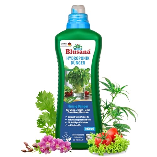 Blusana Hydroponik & Hydrokultur Dünger XL Flasche 1l NPK 7-3-6 Flüssigdünger...