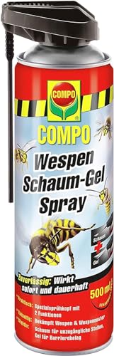 COMPO Wespen Schaum-Gel Spray – Wespenspray mit Sprührohr – wirkt gegen...