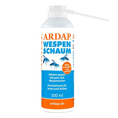 ARDAP Wespenschaum-Spray 300ml inkl. Sprührohr - Mit Sofort- & Langzeitwirkung...