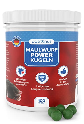 Patronus Maulwurf Power Kugeln 100 STK. - Maulwurf Vertreiber-Kugeln mit Sofort-...