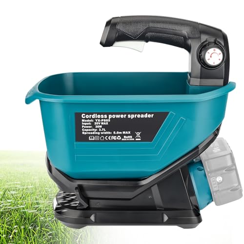YEX-BUR Düngerstreuer für Makita 18V Lithium-Akku, Tragbar Handstreuer mit...