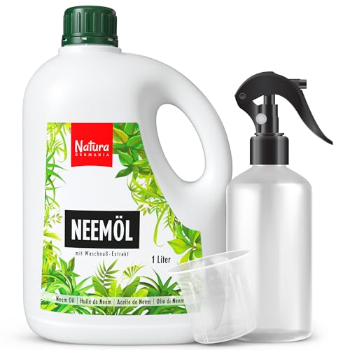 Natura Germania® Neemöl 1000ml mit Waschnußextrakt mit Sprühflasche und...