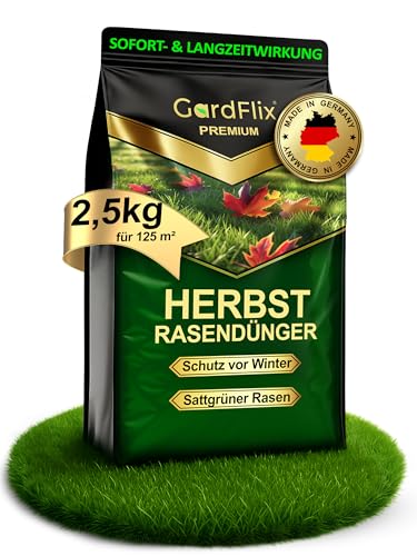 Gardflix Herbstdünger Rasen Langzeitwirkung (2,5kg Sack für 125m²) |...