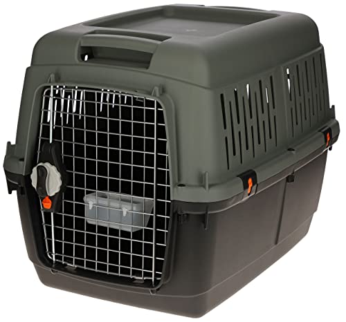 Kerbl Pet Transportbox Eco, Hundebox, anthrazit/graugrün, 70x50x51,5cm,...