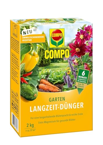 COMPO Garten Langzeit-Dünger für Gartenpflanzen, Umweltschonendere Rezeptur, 6...