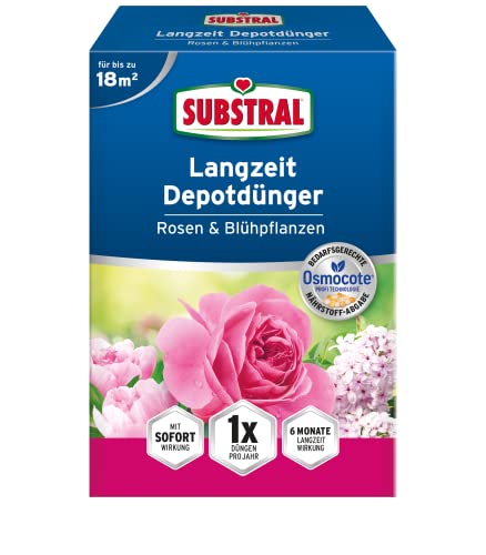 Substral Langzeit Depotdünger für Rosen & Blühpflanzen, Blühsträucher und...