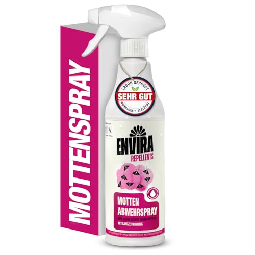 Envira Mottenspray 500 ml - Hochwirksame Abwehr gegen Lebensmittelmotten &...
