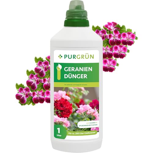 Purgrün® Geraniendünger 1 Liter – Organisch-mineralische Rezeptur –...