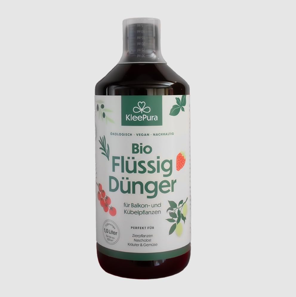 KleePura Bio Flüssigdünger, 1 Liter, Organischer NPK BioVolldünger...